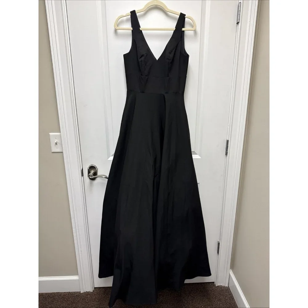 Mac Duggal Size 6 Black 48924 Sleeveless A-line Ball Gown Prom Formal Dress New - Picture 5 of 11